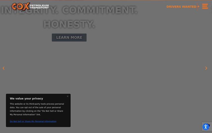 Screenshot of coxpetroleum.com