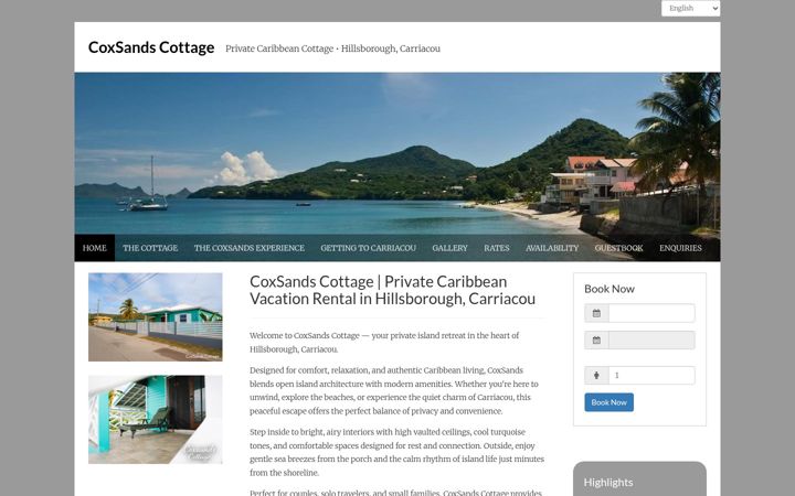 Screenshot of coxsands.com