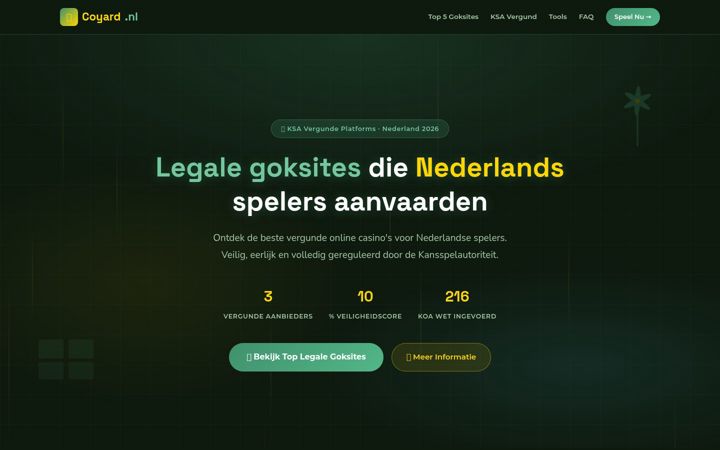 Screenshot of coyard.nl
