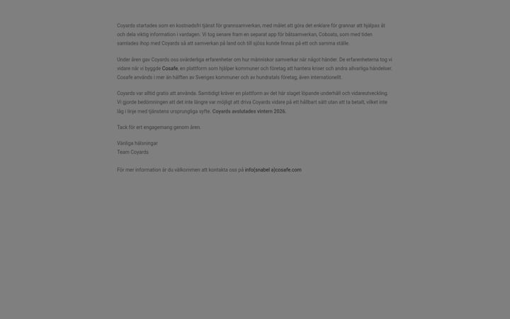 Screenshot of coyards.se
