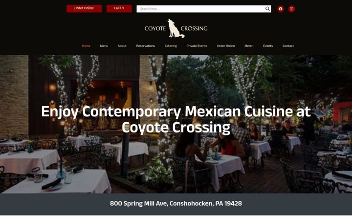 Screenshot of coyotecrossing.com