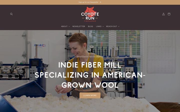 Screenshot of coyoterunfiber.com