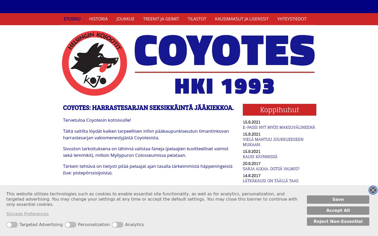 Sutikimo reklamjuostės, rodytos prieš bet kokią sąveiką, ekrano kopija