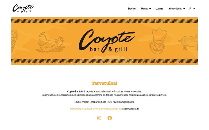 Screenshot di coyotestickywingers.fi
