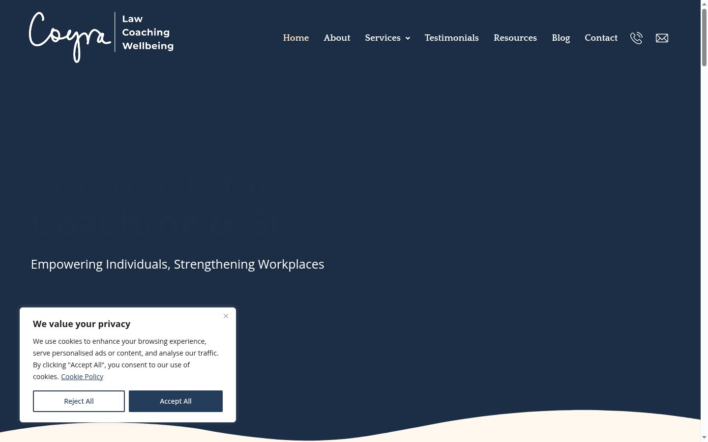 Screenshot des Einwilligungsbanners vor jeglicher Interaktion