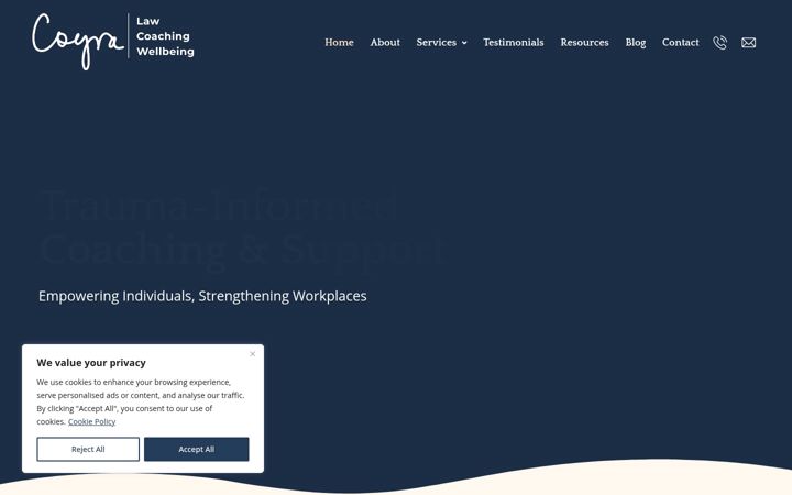 Screenshot of coyra.co.uk