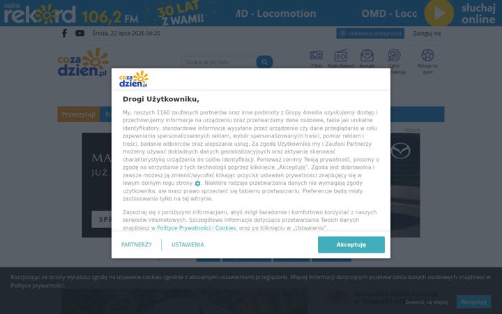 Screenshot of cozadzien.pl