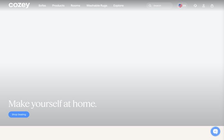 Screenshot of cozey.com