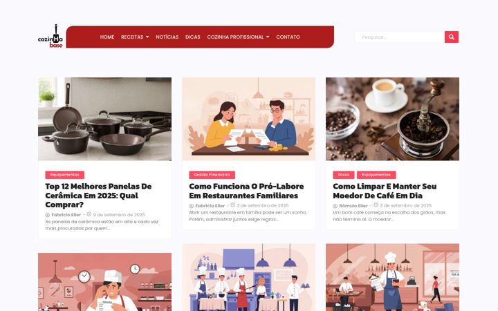 Captură de ecran a cozinhabase.com.br