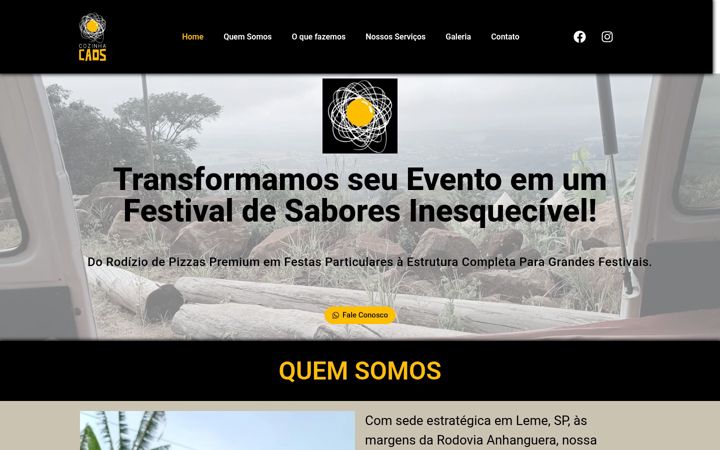 Captură de ecran a cozinhacaos.com.br