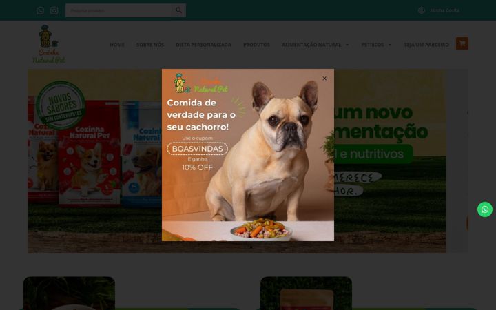 Zrzut ekranu cozinhanaturalpet.com.br