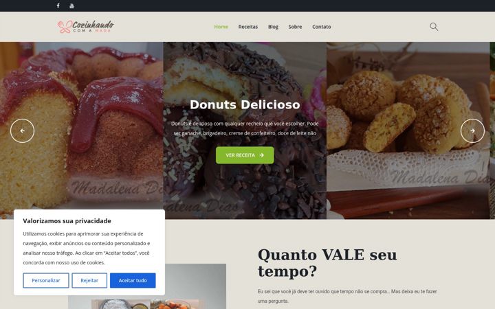 Zrzut ekranu cozinhandocomamada.com.br