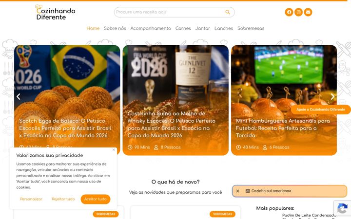Zrzut ekranu cozinhandodiferente.com.br