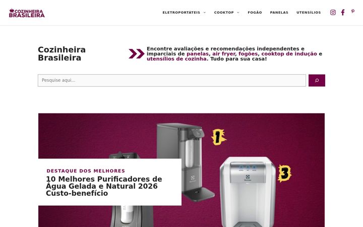 Screenshot of cozinheirabrasileira.com.br