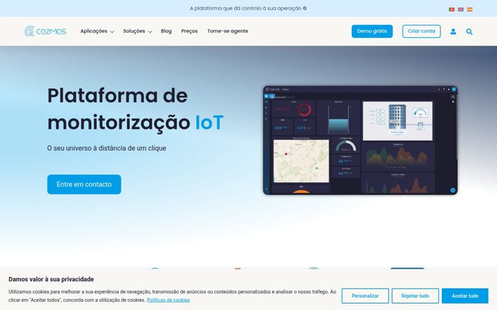 Screenshot van cozmos.pt