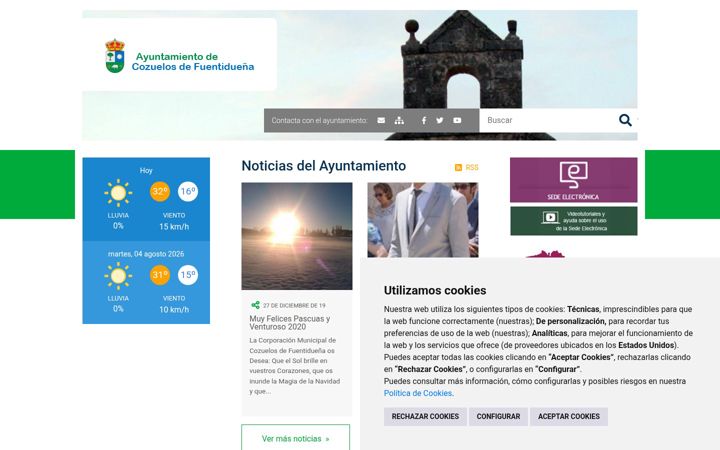 Screenshot of cozuelosdefuentiduena.es