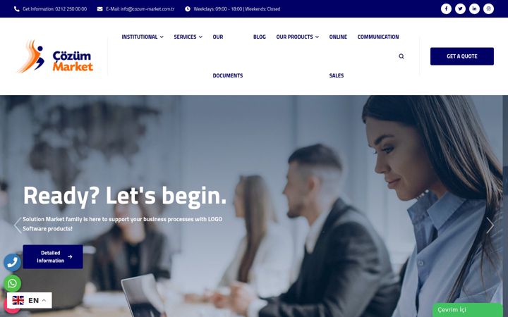 Skärmbild av cozum-market.com.tr