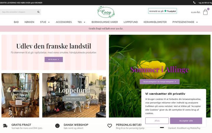 Screenshot of cozy-maison.dk