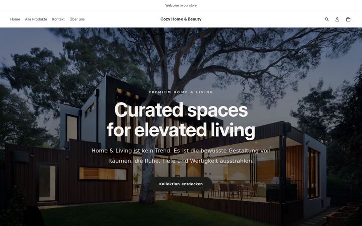 Screenshot of cozybeauty.de