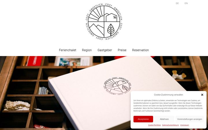 Screenshot of cozychalet.ch