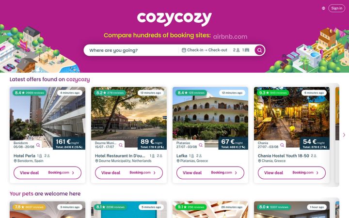 Skjermbilde av cozycozy.com