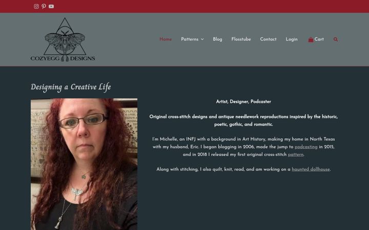 Screenshot of cozyeggdesigns.com