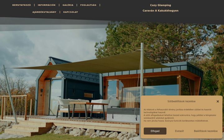 Screenshot of cozyglamping.hu