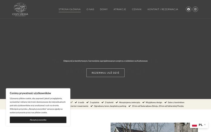 Screenshot of cozyizeria.pl