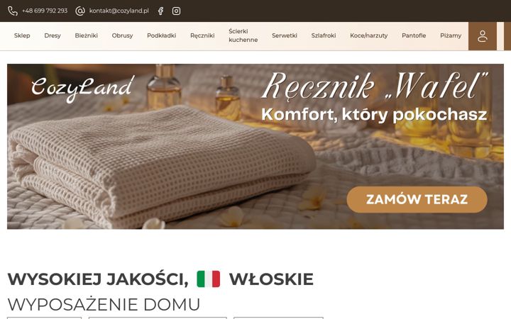 Snímek obrazovky cozyland.pl