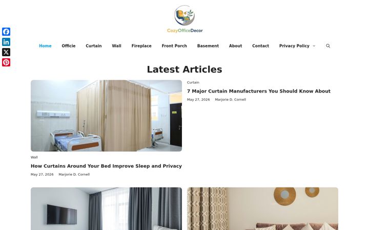 Screenshot of cozyofficedecor.com