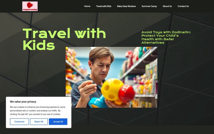 Screenshot of cozyparenting.com