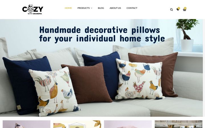 Screenshot of cozywithgrandma.com