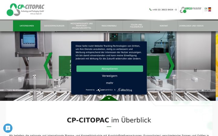 Screenshot of cp-citopac.de