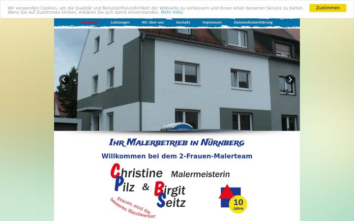 Screenshot of cp-malerfachbetrieb.de