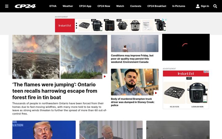 Screenshot von cp24.com