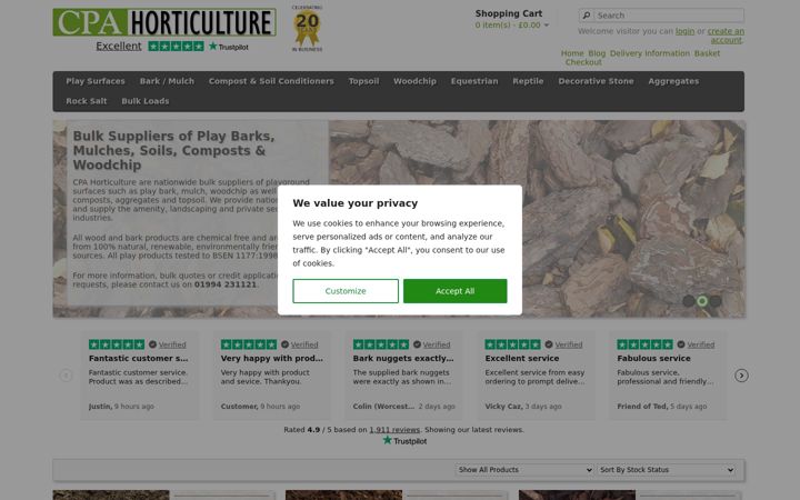 Screenshot of cpa-horticulture.co.uk