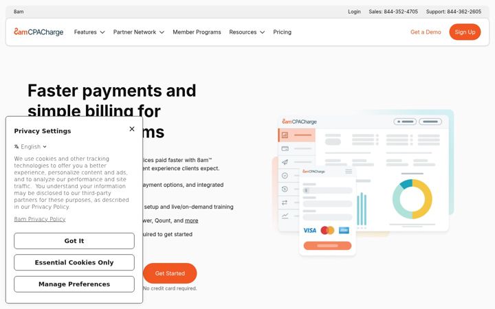 Screenshot of cpacharge.com