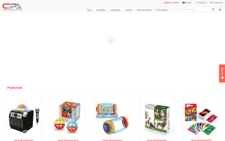 Screenshot of cpadistributor.com