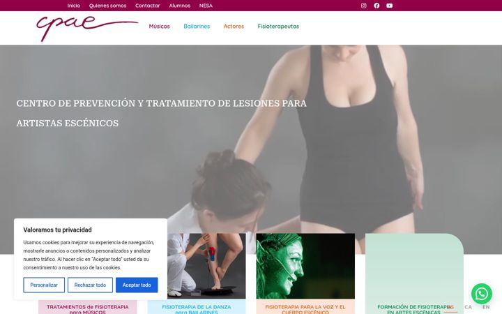Screenshot of cpae.net