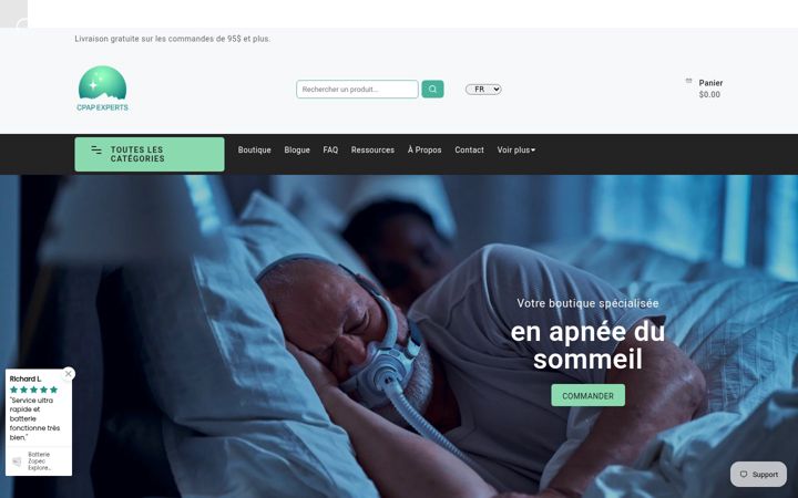 Ekrānuzņēmums no cpap-experts.ca