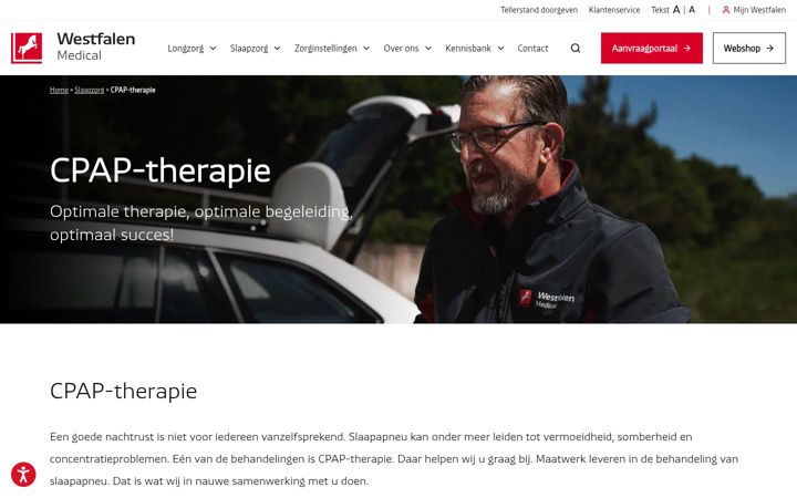 Screenshot of cpapinfo.nl