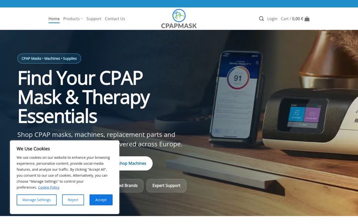 Screenshot of cpapmask.eu