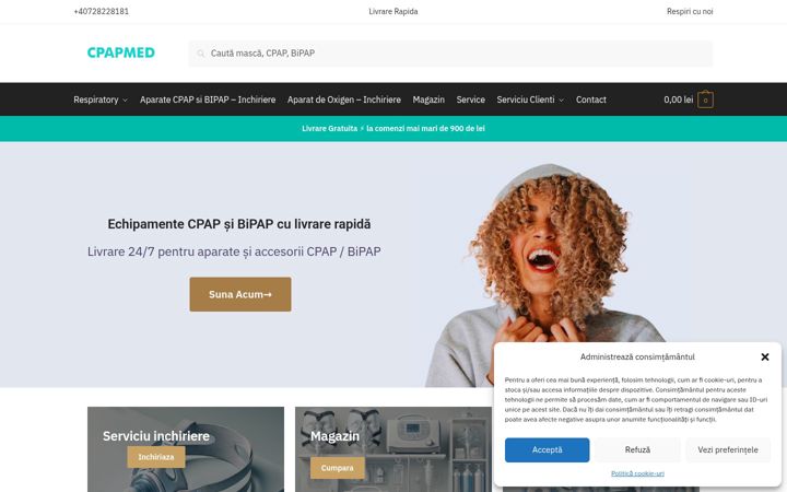Screenshot of cpapmed.ro