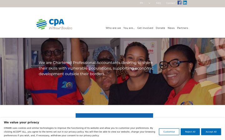 Screenshot of cpasansfrontieres.ca