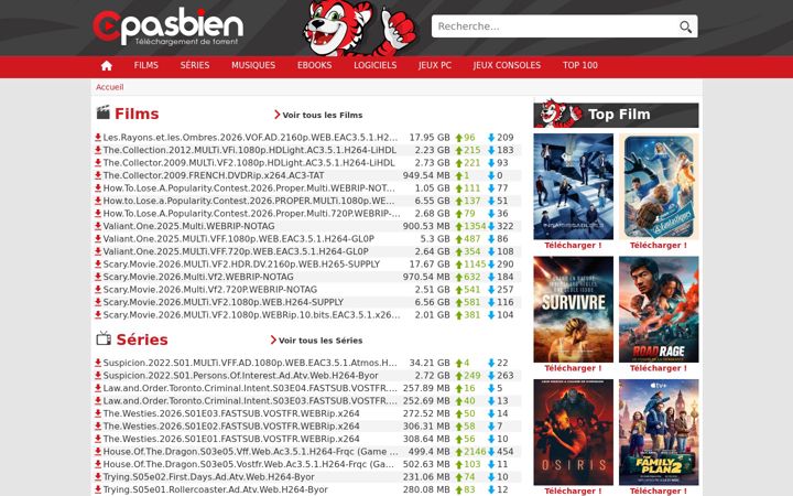 Screenshot of cpasbien.fyi