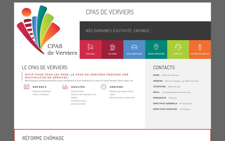 Screenshot of cpasdeverviers.be