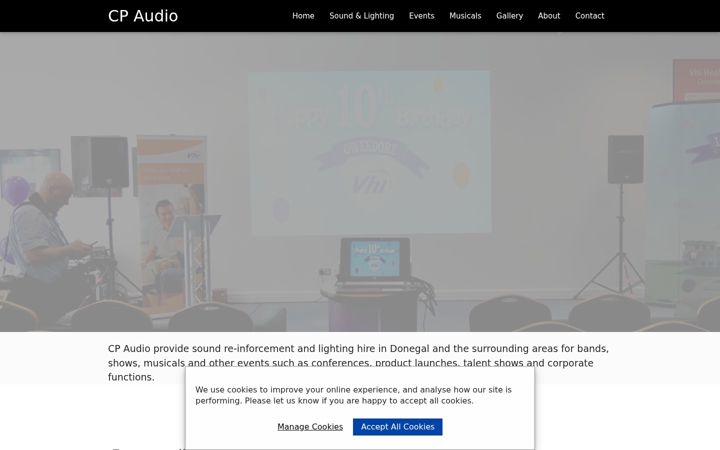 Screenshot of cpaudio.ie