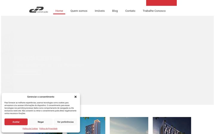 Screenshot of cpconstrucao.com.br