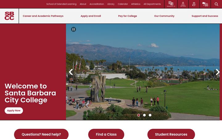 Screenshot of cpcontacts.sbcc.edu