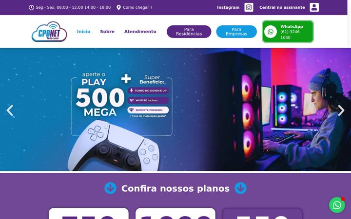 Screenshot of cpdnettelecom.com.br